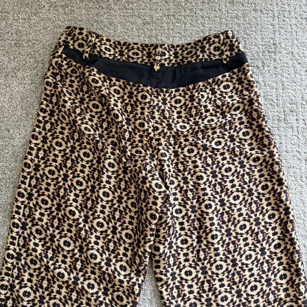 Vintage Cache Wide Leg Animal Print Pants Brown Palazzo‎ Flowy Y2K Earthy Brat 6